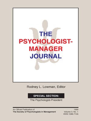 cover image of The Psychologist-Manager Journal
